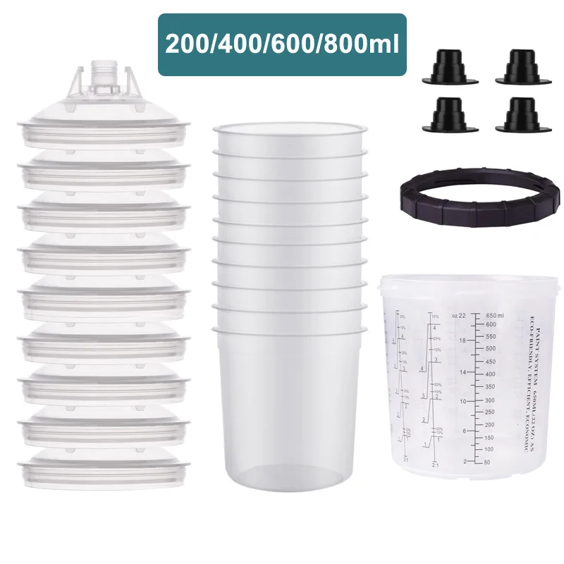 Стакан для пистолета краскопульта одноразовый 200/400/600/800/600 мл