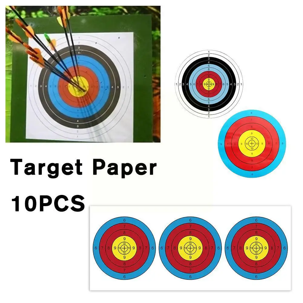 

10PCS Splatter Target High Visibility Adhesive Shooting Stickers Reactive Hunting Target Training Paper Shooting K2D9
