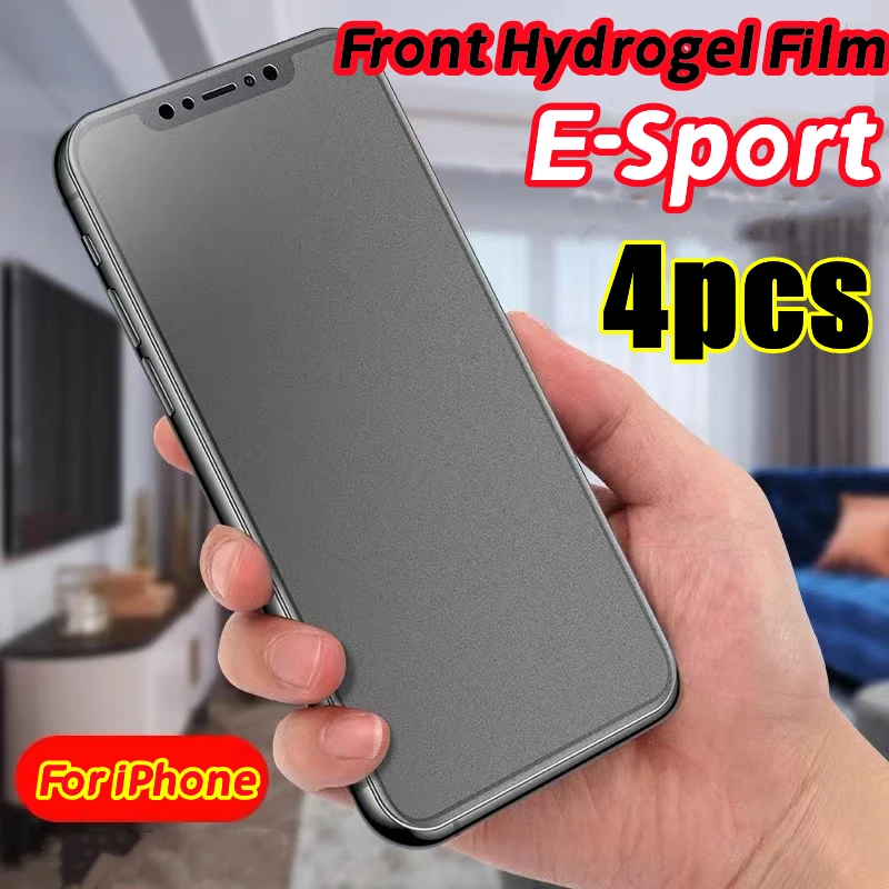 

4Pcs Matte Hydrogel Film for iPhone XS MAX X XR 6 7 8 Plus SE2020 Screen Protectors for iPhone 11 12 13 Pro Max 13Mini Not Glass