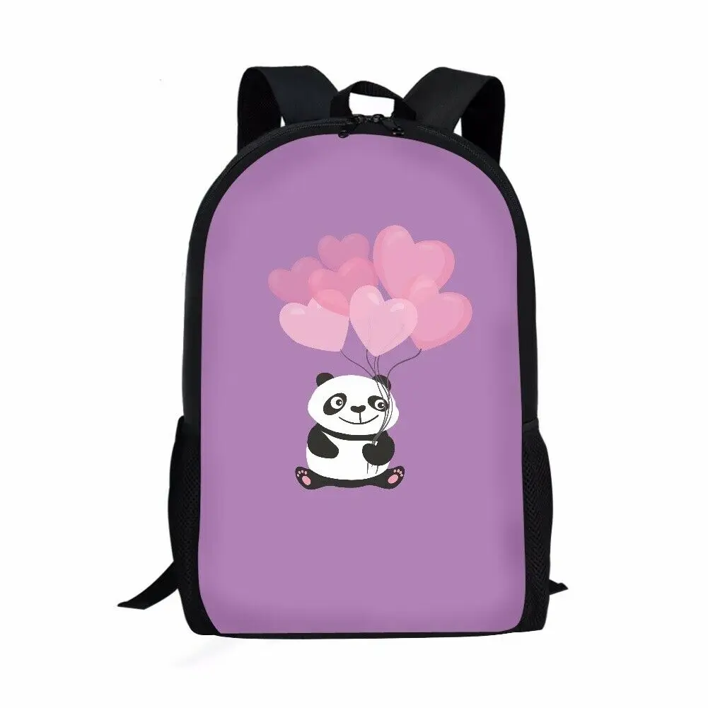 

Cute Panda Backpack Big Capacity Bookbag Zipper Closure Rucksack Unisex Boy Girl Schoolbag