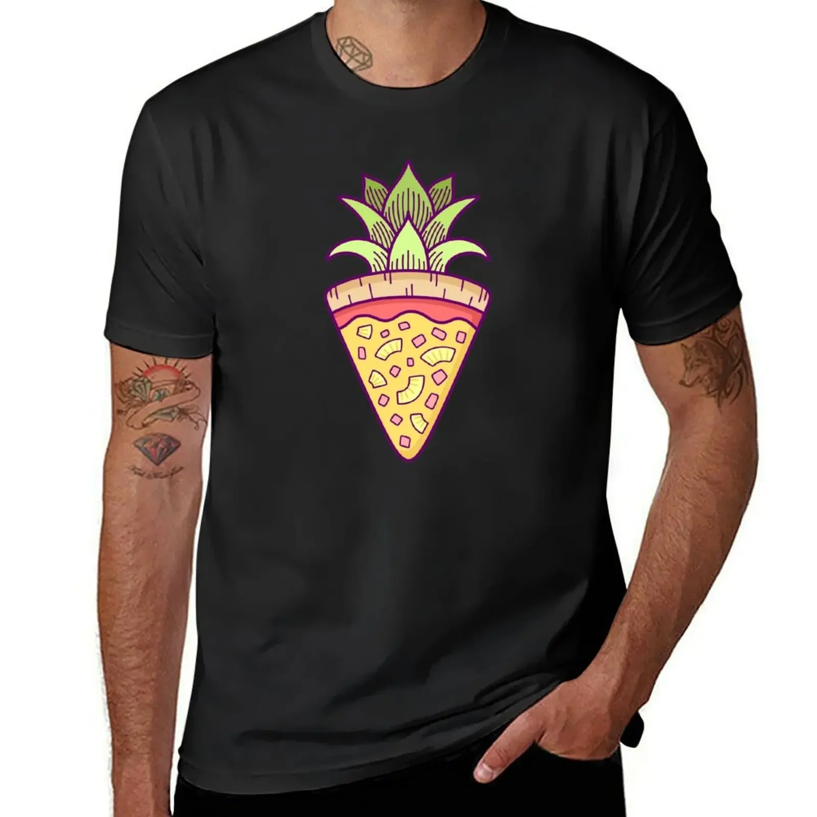 Мужская футболка Pineapple Pizza Coat of Arms хлопковая