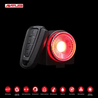 antusi new a8 pro usb rechargeable led visual braking light anti theft alarm wireless control bicycle rear seatpost saddle lamp