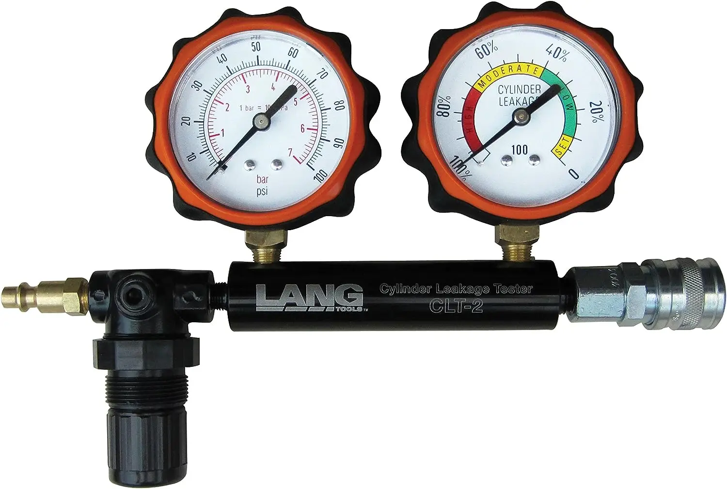 

100 PSI Cylinder Leakage Tester with 2 Gauges, One Size