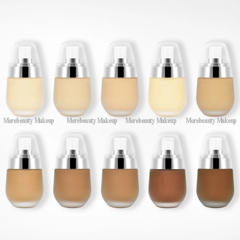 

10 Pieces Custom Logo Liquid Foundation Base Cream Full Coverage Concealer Oil-control Easy To Wear Soft Face Makeup