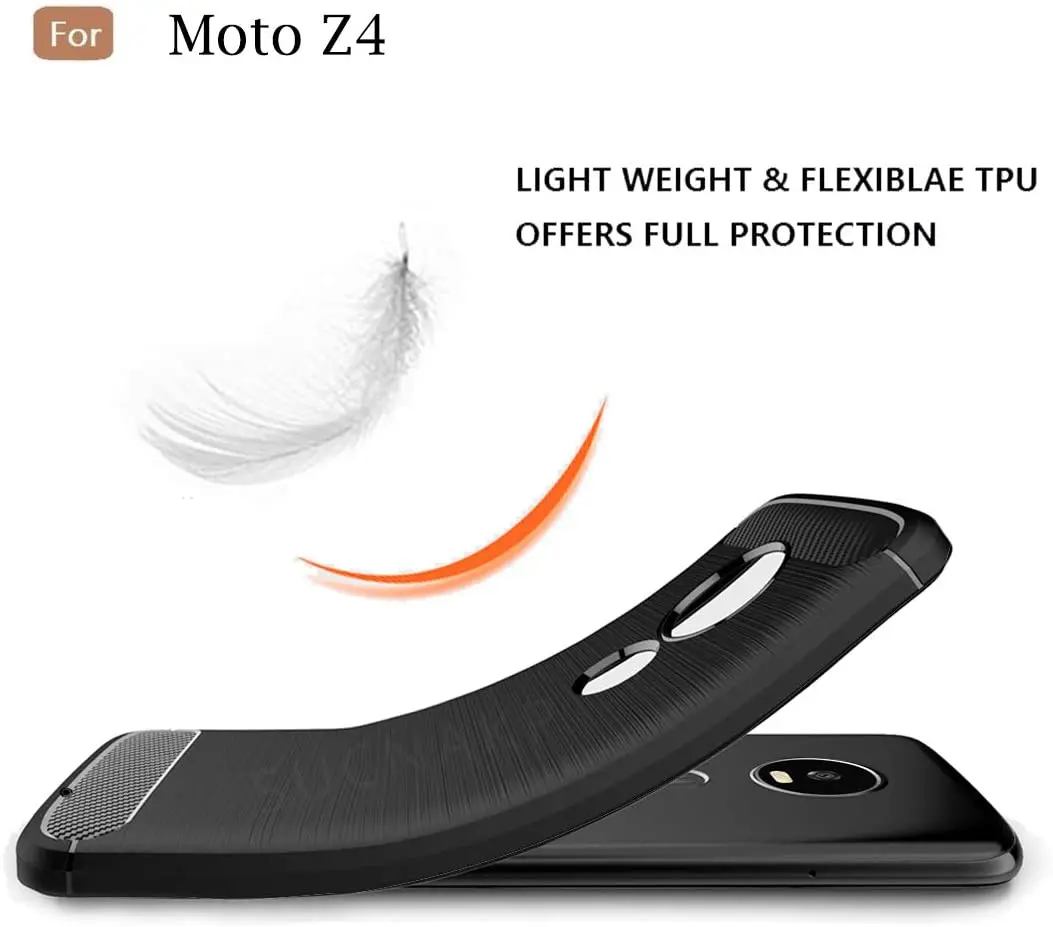 moto z4 caseshock absorption flexible tpu rubber protective cell phone cover for motorola z2 z3 z4 play force brushed tpu free global shipping