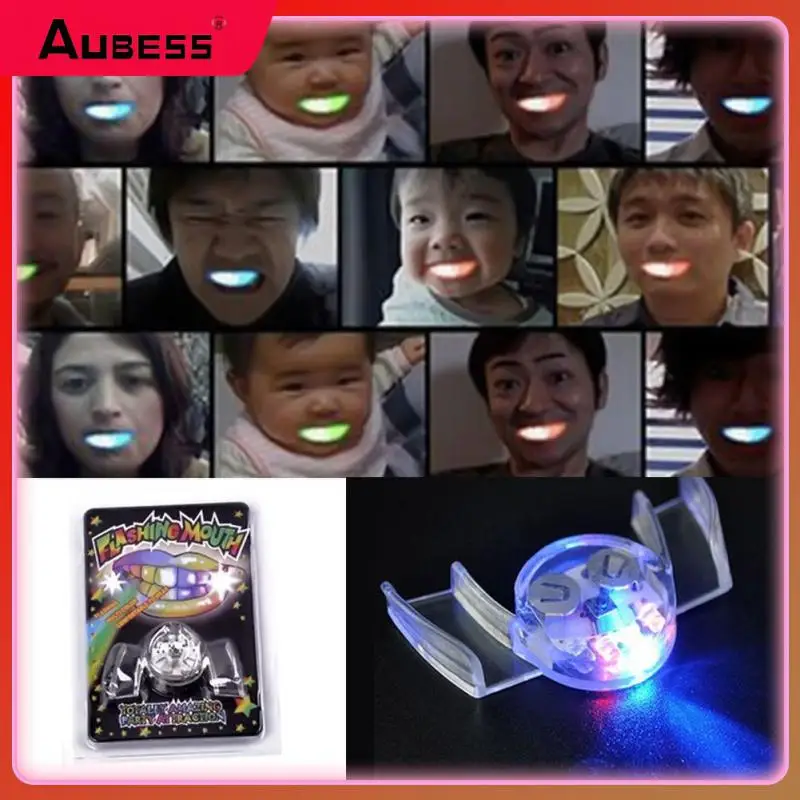 

2/4/5PCS New Year Creative Design Halloween LED Luminous Braces Luminous Teeth Party Carnival Adult Children's Toys Funny 2021