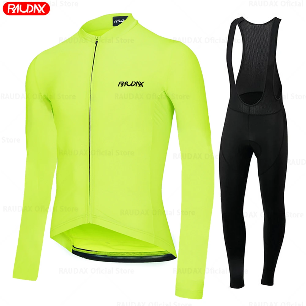 

2023 Spring Autumn Long Sleeve Pro Men's Cycling Jersey Set Mountain Bike Jersey Ropa Ciclismo Maillot 19D Comfort Racing Suit