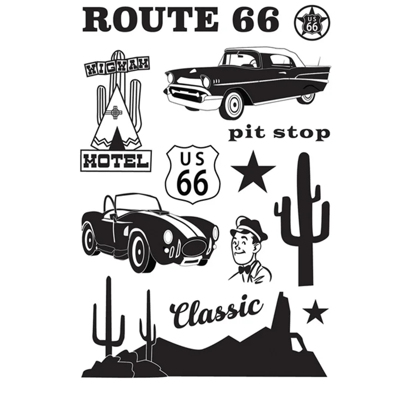 

2022 Новое поступление Route 66 прозрачных штампов печать для «сделай сам» Скрапбукинг Фотоальбом декоративный прозрачный штамп
