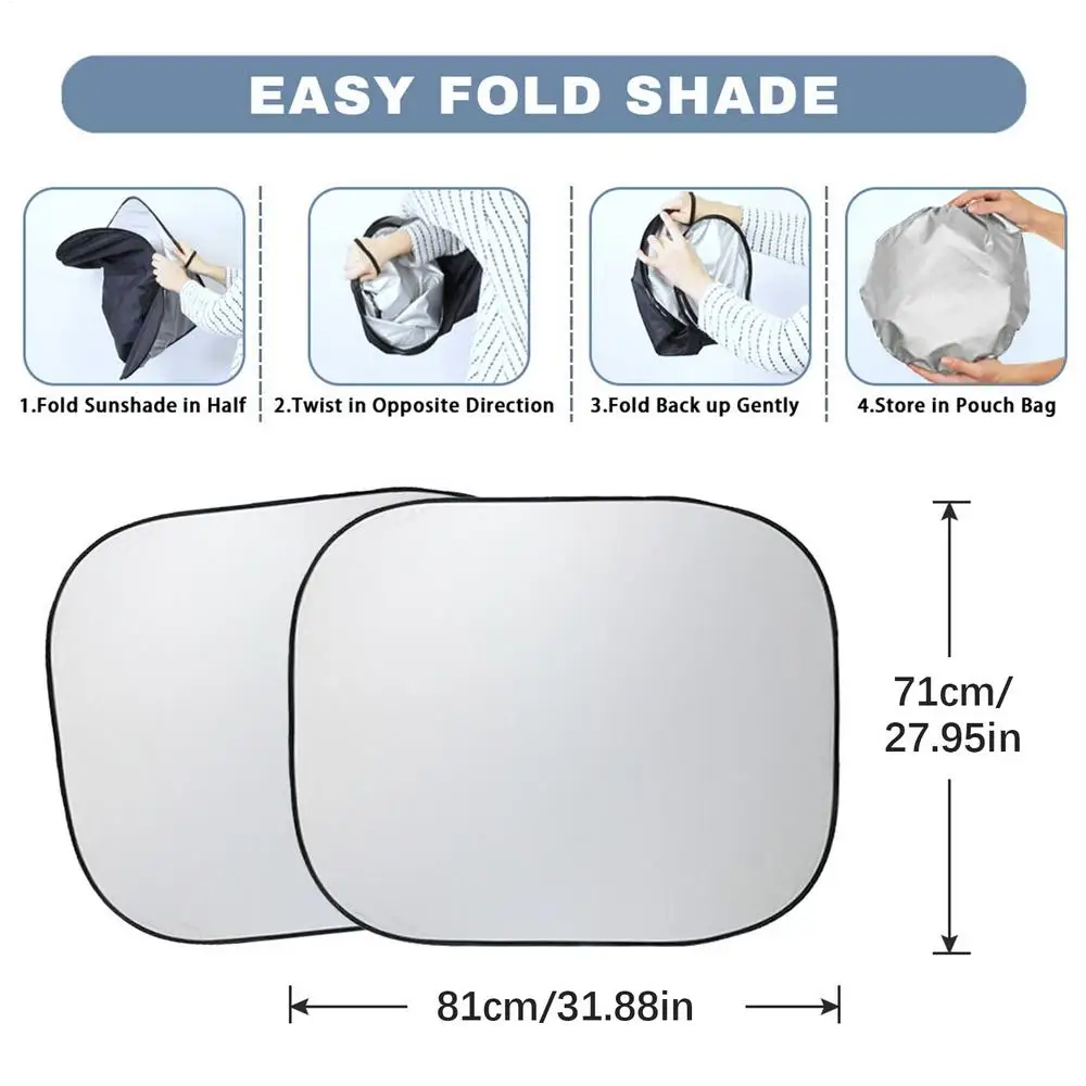 

2 шт., автомобильный солнцезащитный козырек, солнцезащитный козырек для окна, солнцезащитный козырек, изоляция, защита от ультрафиолета, защита для приборной панели, аксессуары