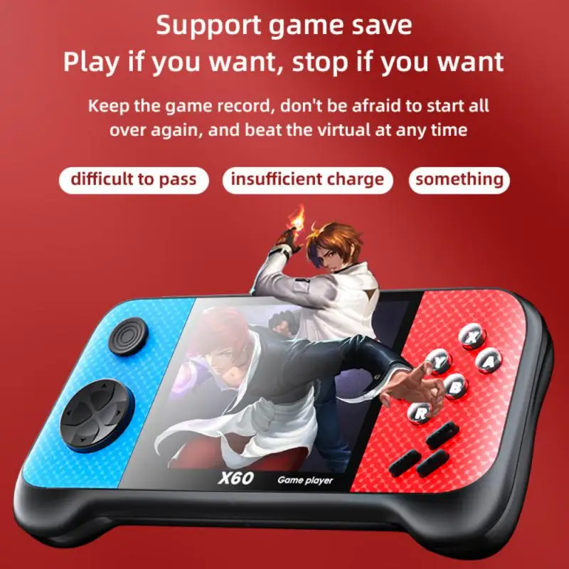 

Portable Retro Video Player 3.5 Inch Handheld Game Console Built-in 6800 Games Support Tf Card Expansion Game Console 8gb Rom