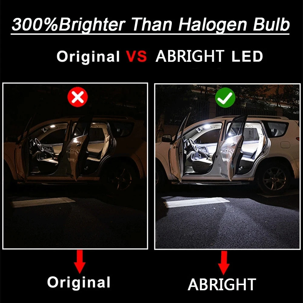 ABRIGHT For Toyota Land Cruiser 200 100 80 70 Prado 150 120 90 FJ Cruiser Accessories 1990-2020 Canbus Car LED Interior Light images - 6