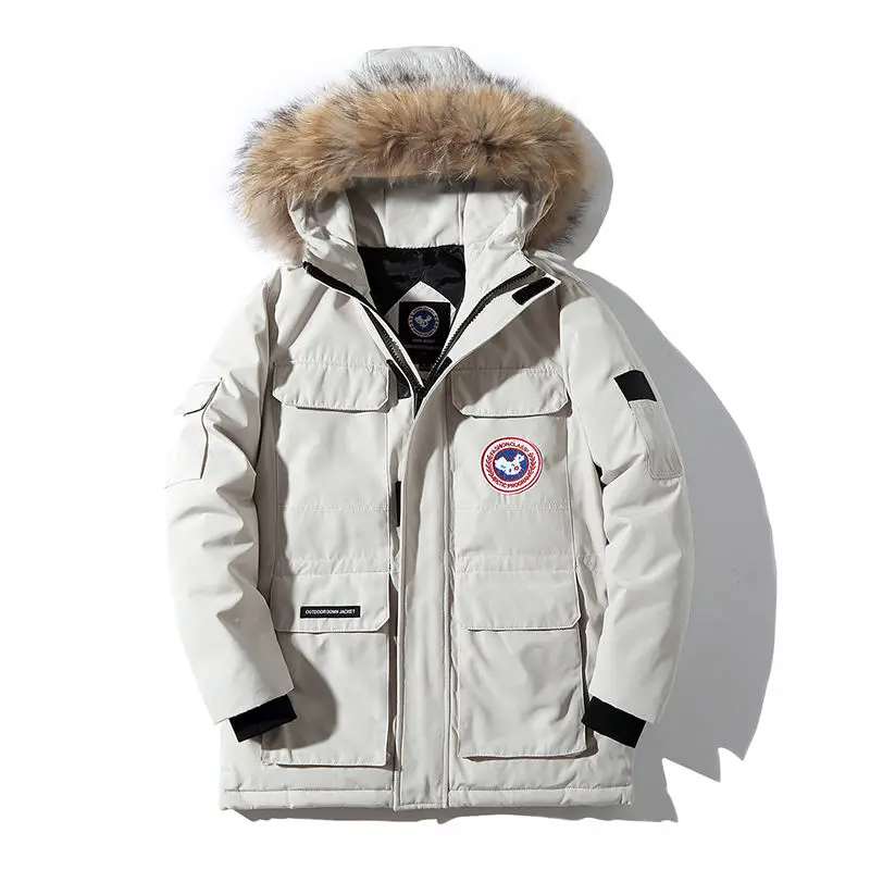 

Popular Hooded Putin Same Style Outdoor Work Clothes Large Size Student Couple down Jacket Goose Coat Fashion Brand