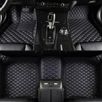 Custom Leather Car Floor Mats For Chrysler All Model 300S 300C Pacifica Hybrid 200 Sebring Pt Cruiser 300 AWD Auto Carpets Cover