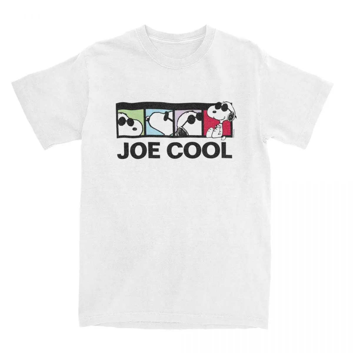 Крутая фотография футболки для мужчин и женщин Snoopy Joe забавная хлопковая