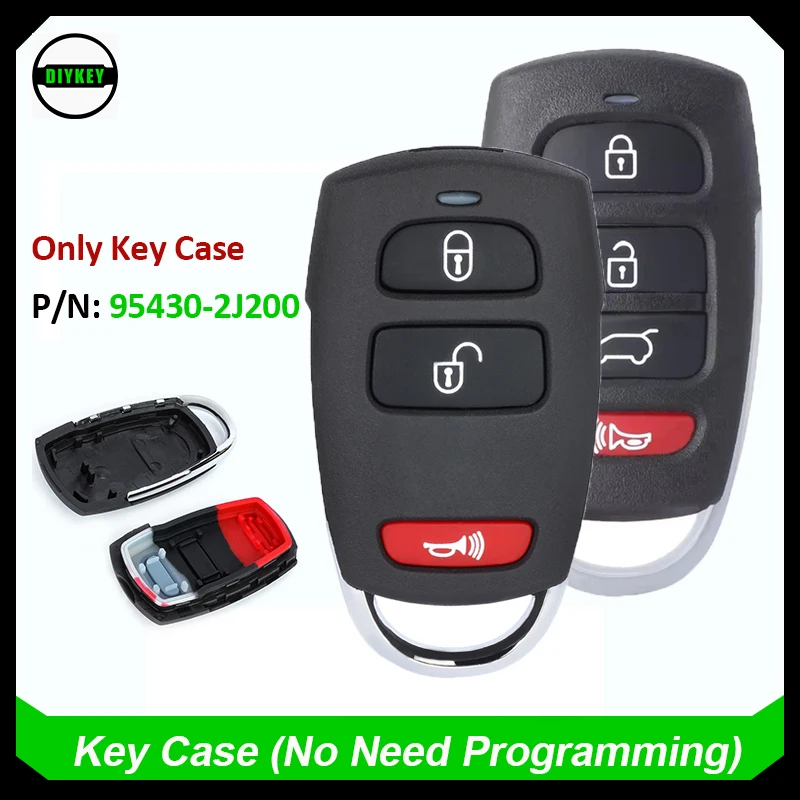 Чехол для дистанционного брелока DIYKEY с кнопкой 3/4 Kia Borrego 2009-2011 Sedona 2006-2014 Hyundai Entourage