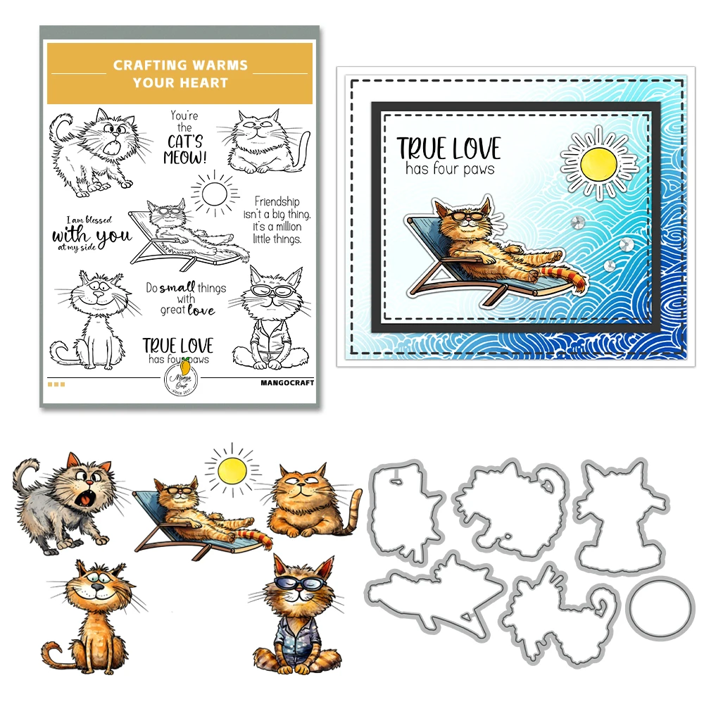 Забавные штампы для вырезания домашних животных и кошек прозрачные
