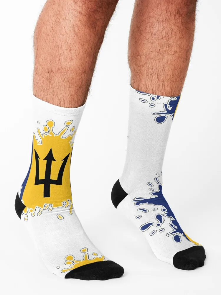 Барбадос Национальный флаг брызговые носки для бега снега подарок на заказ