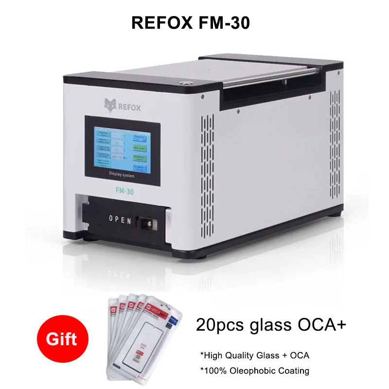 

REFOX FM-30 Desktop Multi-function Laminating Machine 3 in 1 LCD Separator Bubble Remover OCA Laminator Phone LCD Screen Repair