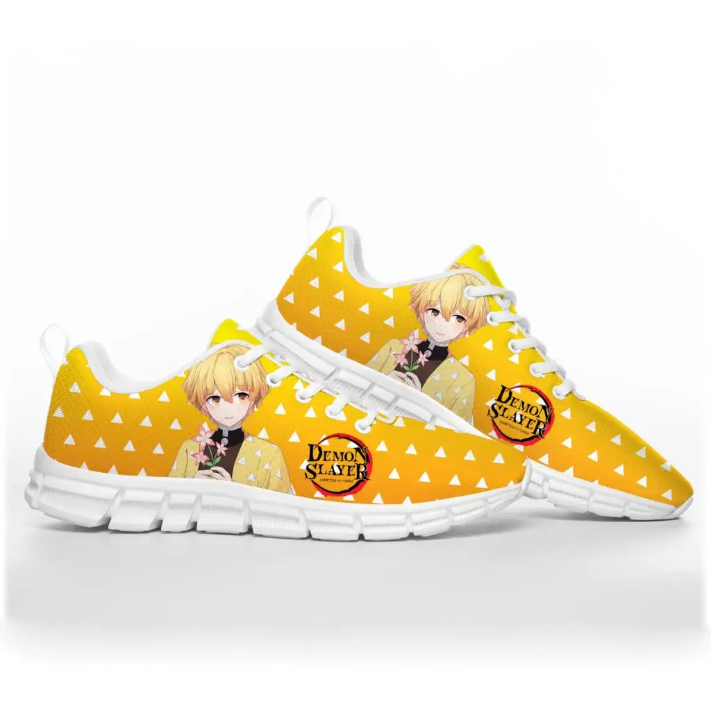 

Hot Agatsuma Zenitsu Demon Slayer Kimetsu No Yaiba Sports Shoes Mens Womens Teenager Kids Children Sneakers Custom Couple Shoes