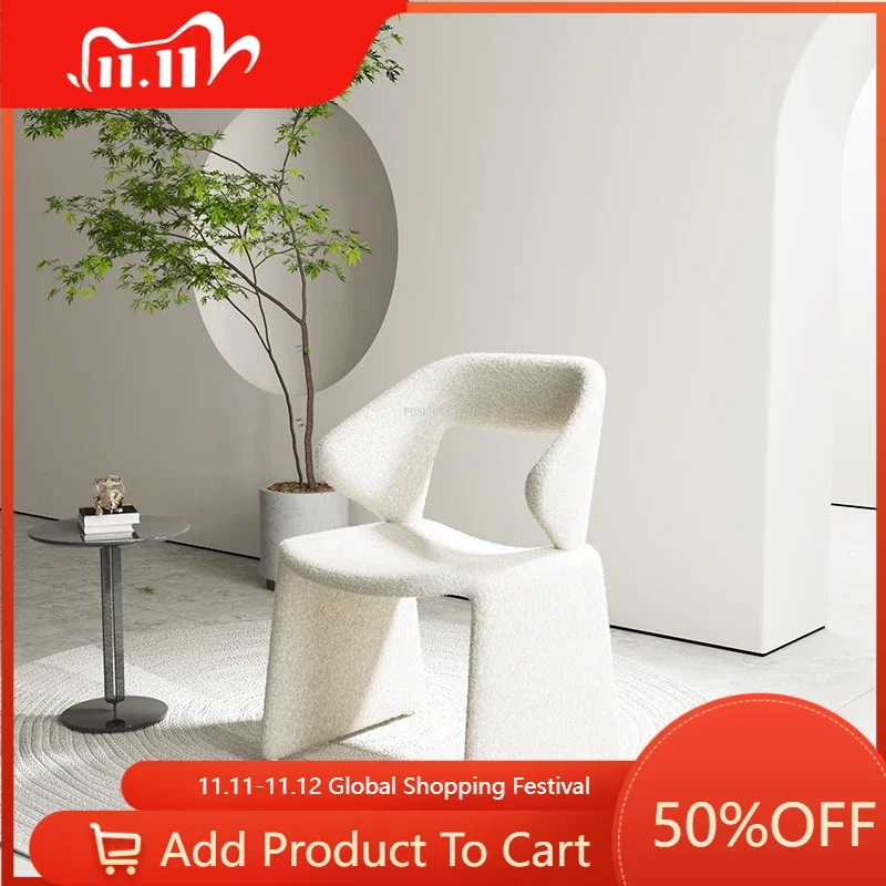 

Nordic Simple Creative Dining Chairs Wood Backrest Modern Designer Dining Chair Leisure Living Room Sandalye Household Items
