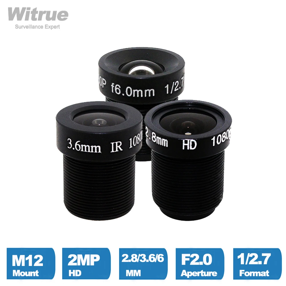 

Объектив для камеры видеонаблюдения Witrue 2,8/3,6/6 мм 2Мп