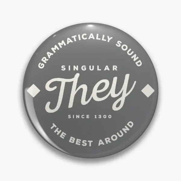 

Pronoun Badge They V 2 Soft Button Pin Hat Jewelry Cute Cartoon Women Clothes Funny Collar Lapel Pin Brooch Creative Metal Gift