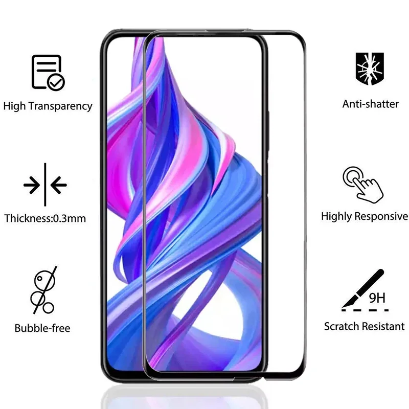 Фото Защитный чехол из закаленного стекла 9d для huawei Honor 9x premium pro, чехол на Honor9x Honorer 9 x x9, защитная сумка для телефона №2