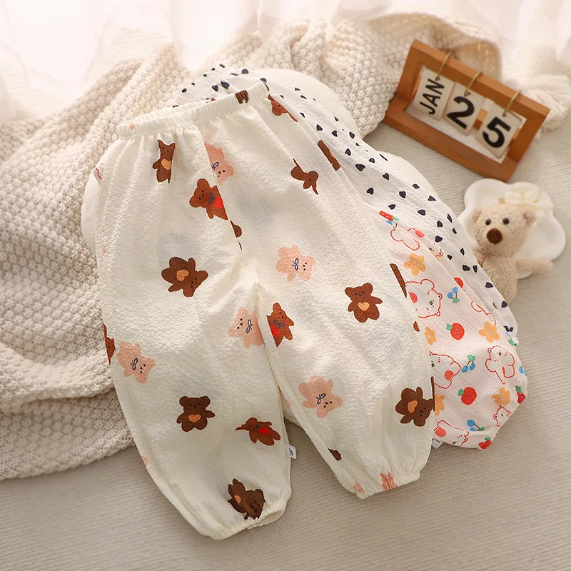 

Children's Summer Mosquito Repellent Pants, Girls' Casual Pants, Boys' Korean Version Lantern Pants, Cropped Pants