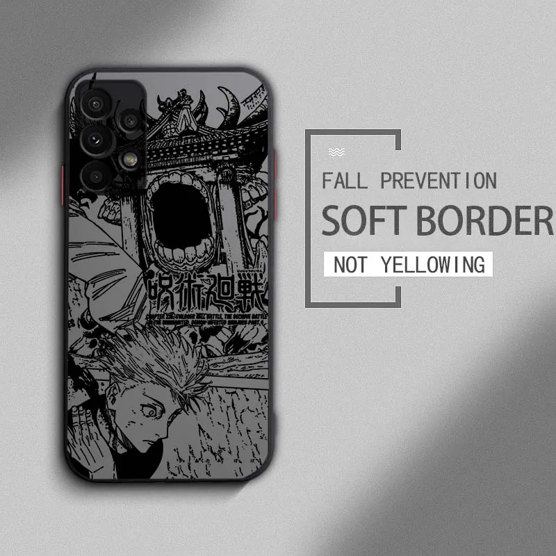 Крутой чехол для телефона Jujutsu Kaisen для Samsung Galaxy A71 A56 A55 A54 A53 A52 A51 A17 A16 A06, матовый полупрозрачный чехол. (art.: 3920dd22e6f6a) - 3920dd22e6f6a