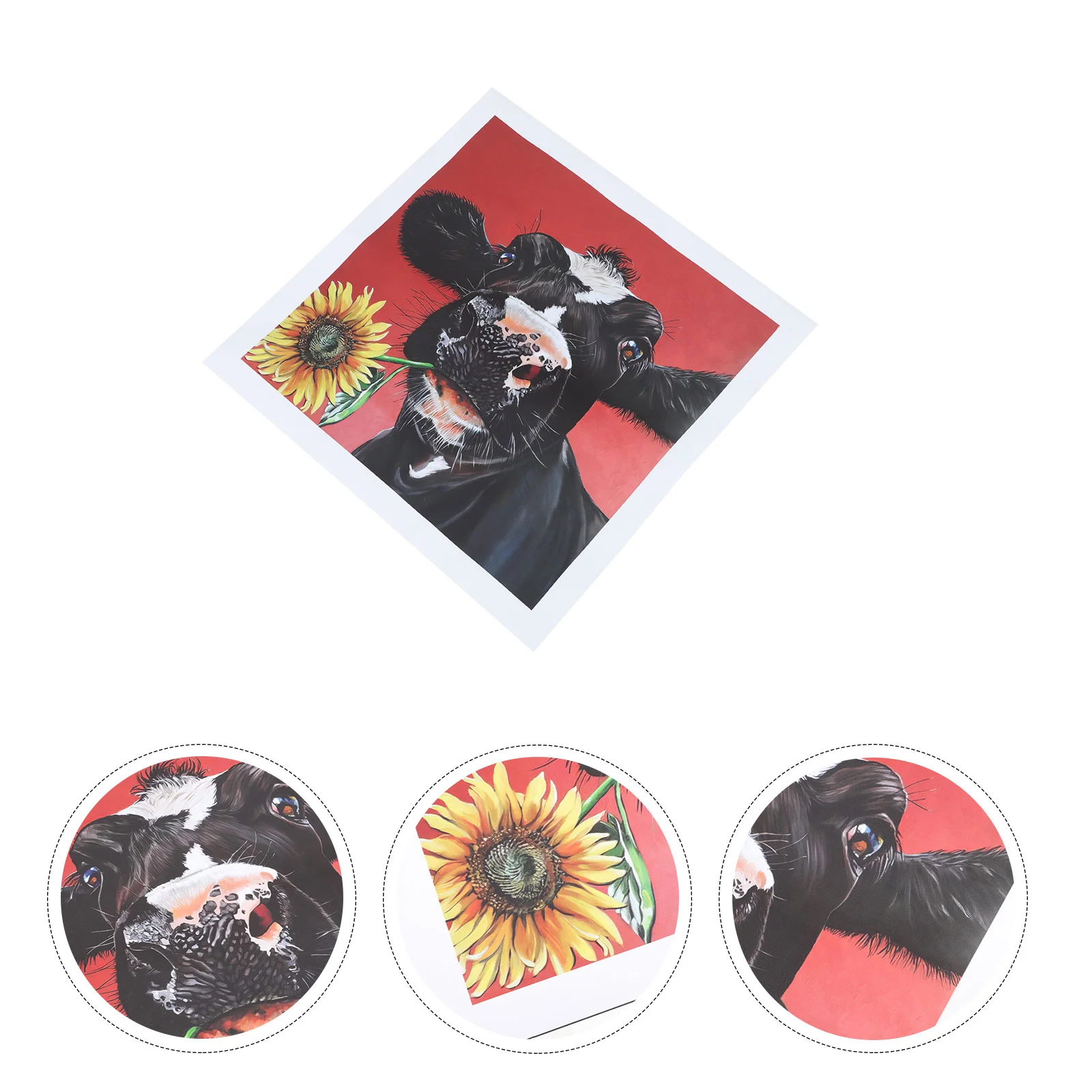 

1pc Adorable Cow Art Hanging Mural Creative Decor Hanging Backdrop for Studio