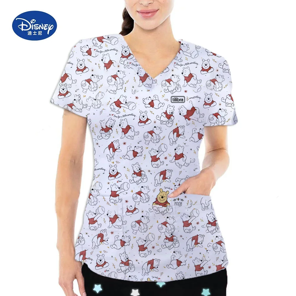 Винни-Пух косплей футболка с принтом медсестры и доктора короткими рукавами 3D