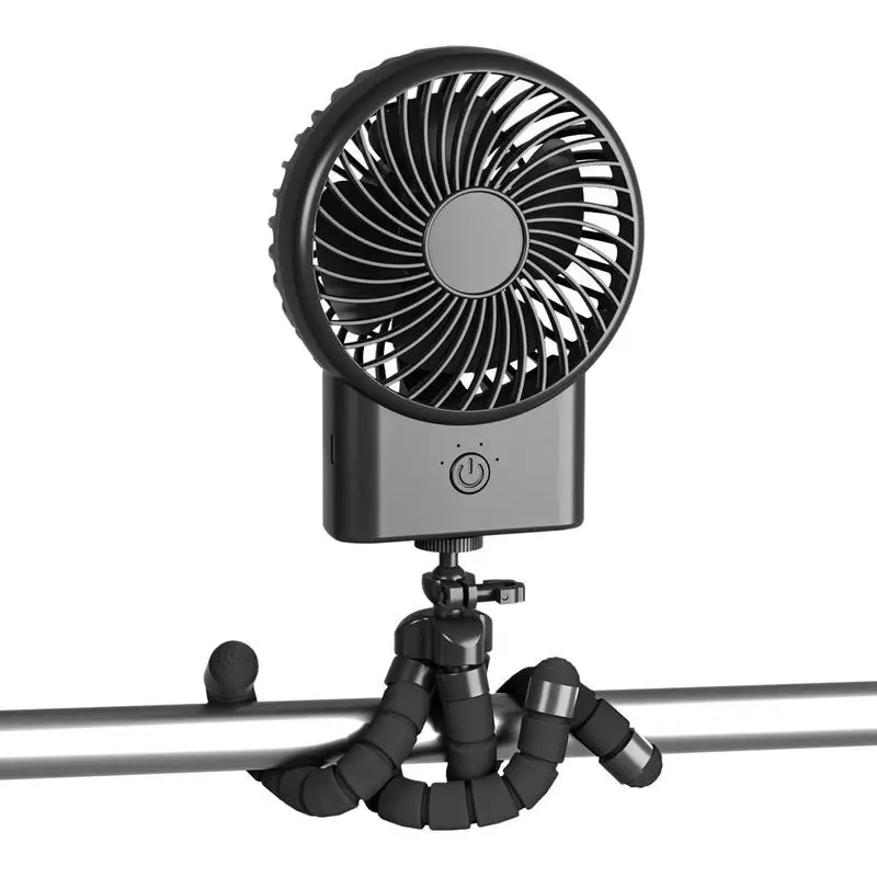 

Stroller Fan Wind Speed Car Seat Fan USB Fan Battery Powered 3 Speed 360 Rotatable Fans With Flexible Tripod Clip For Crib Tent