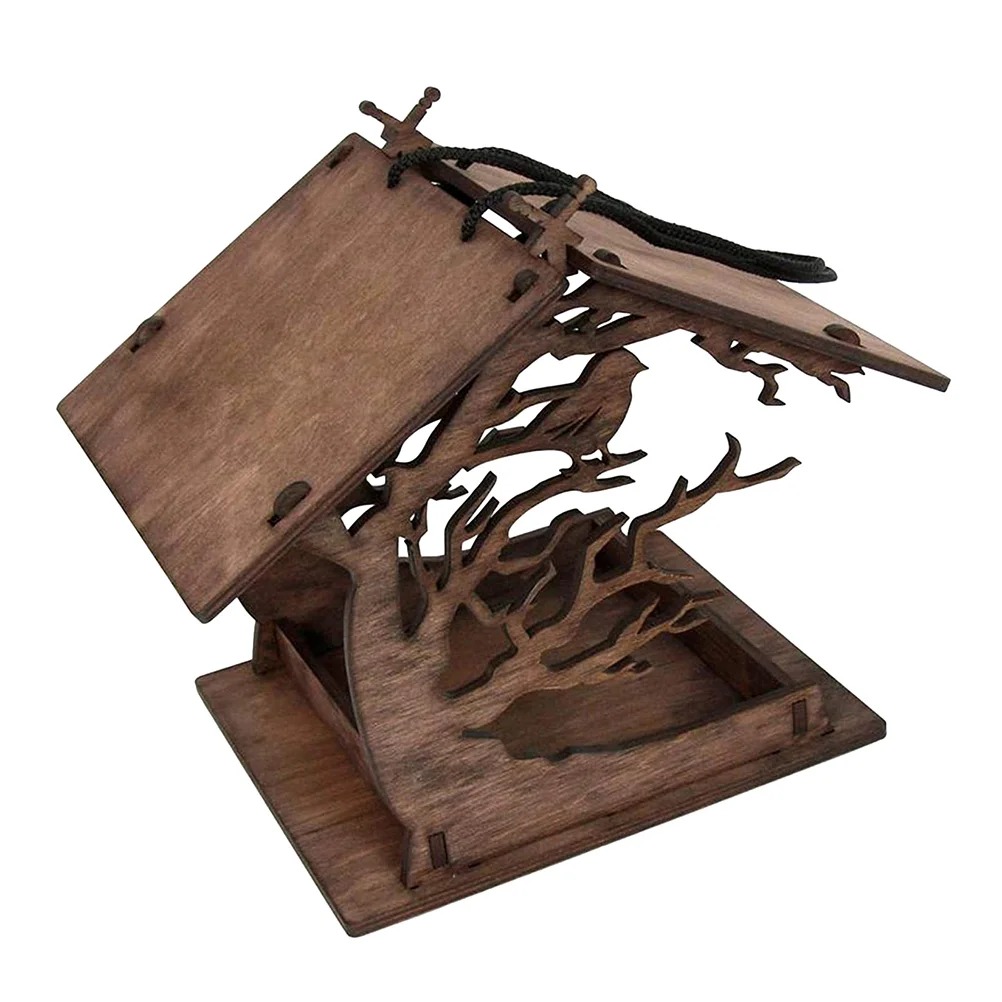 

Bird Feeder House Wood Hanging Boxbirdhouses Parakeet Birdhouse Cage Parrot Woodenoutside Garden Feeding Own Natural Home Wild