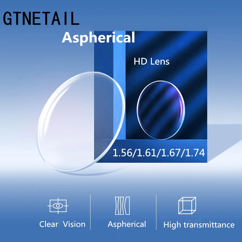 

1.61 Aspheric Glasses Lenses Custom Prescription Myopia Hyperopia Presbyopia Optical Lens Prescription Spectacle