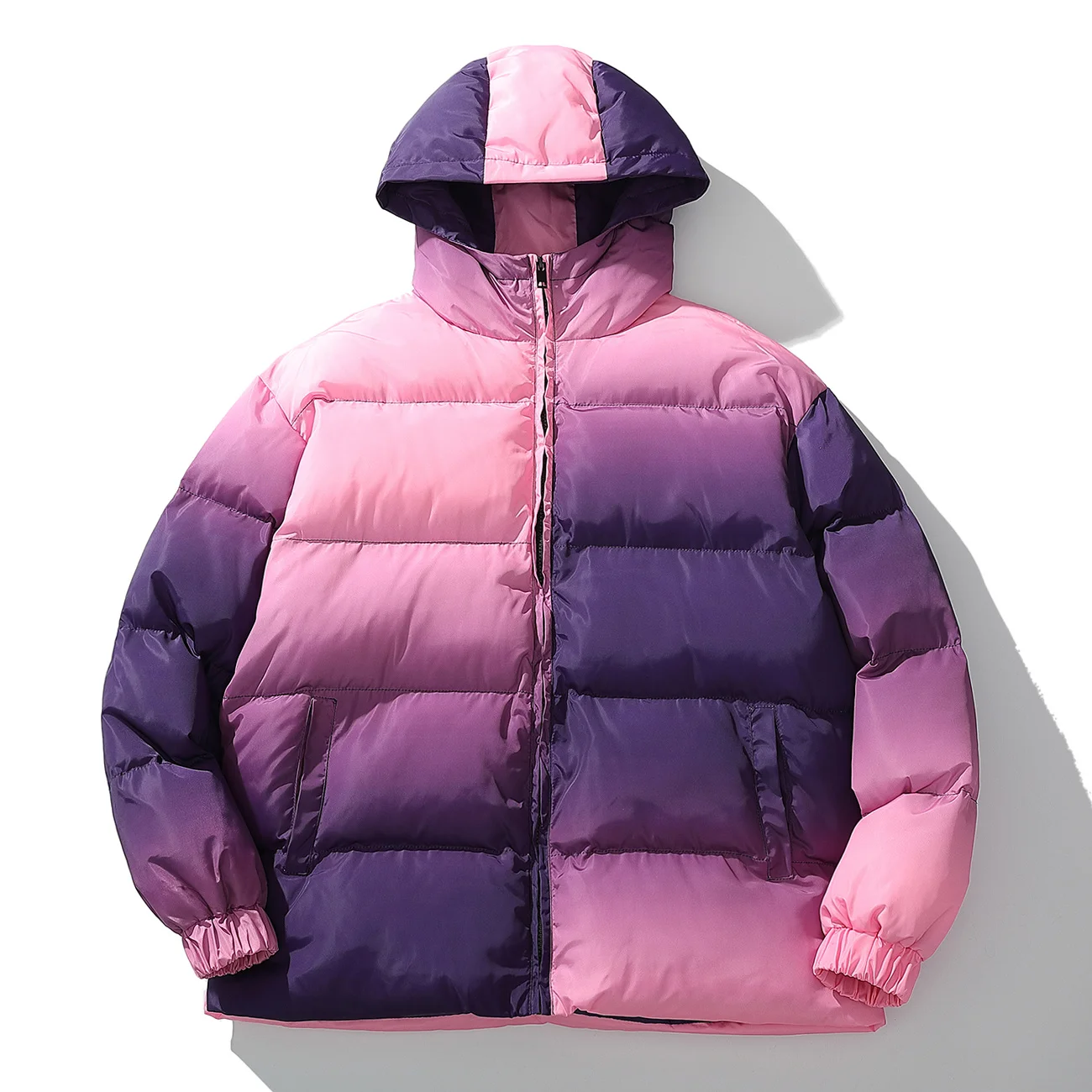 

Куртка мужская хлопковая с градиентной подкладкой, уличная теплая парка в стиле хип-хоп, Зимний пуловер в стиле Харадзюку, верхняя одежда