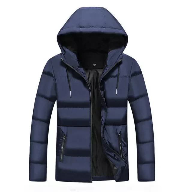 Men's Jackets Solid Color Large Overcoat for Male Short Style Cotton Clothes Jacket 2022 Brand Autumn and Winter
