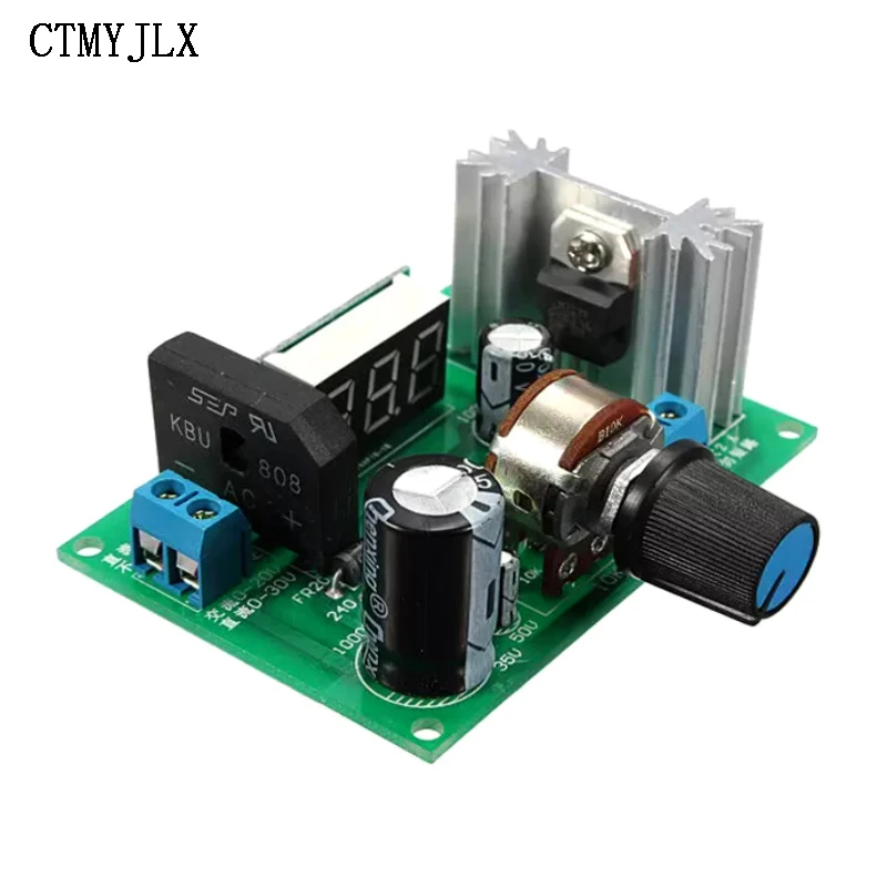 

LED LM317 Step Down Power Supply Module Adjustable Voltage Regulator Input DC-DC Buck 0V-30V AC 0V-30V Output DC 1.25V-28V 2A