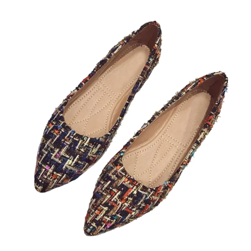 New Fashion Flats for Women Pointed toe Boat Shoes Soft Single Shoes Ladies Fashion Brand Footwear Women's Flats