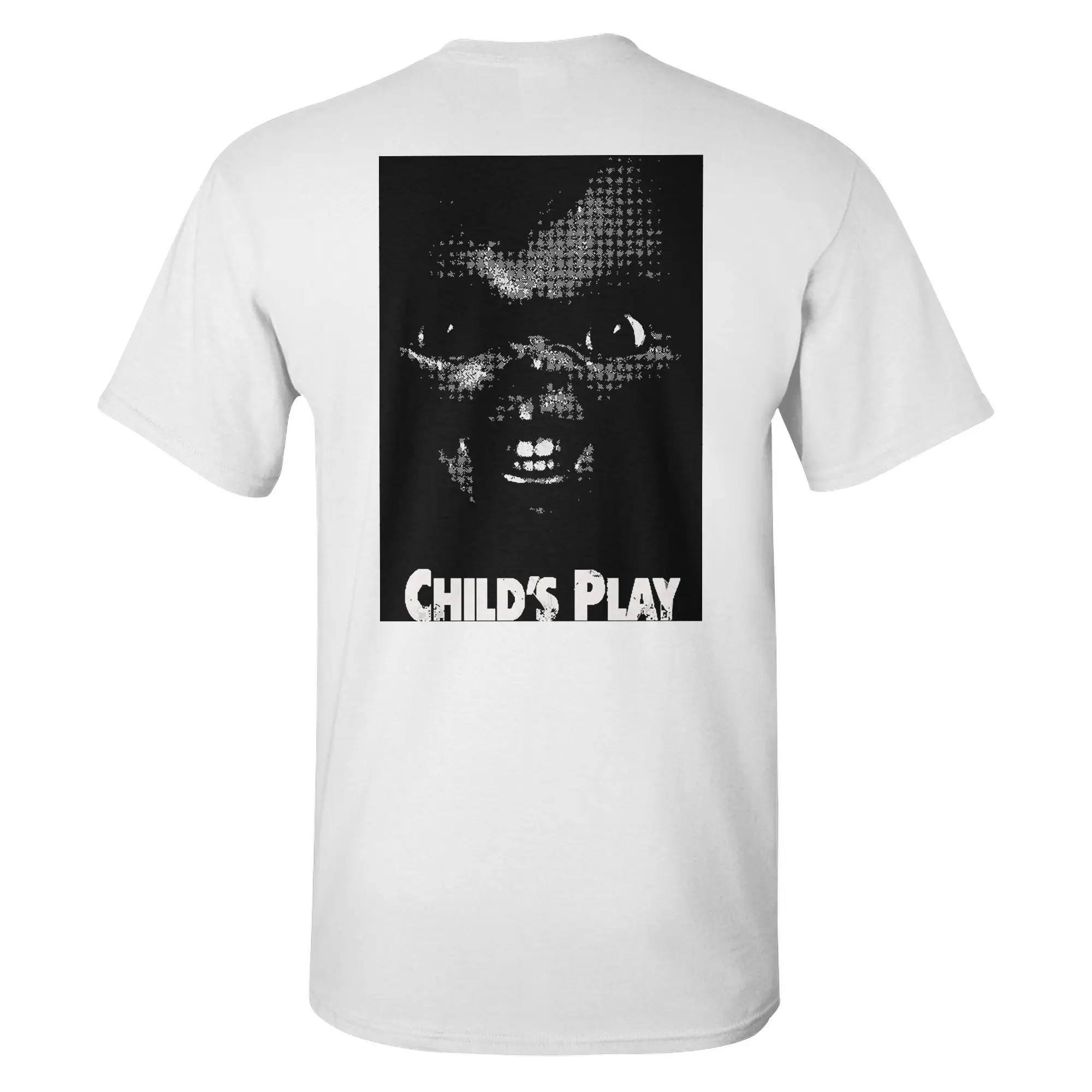Фото Мужская футболка Child's Play Chucky, двусторонняя, оверсайз, с круглым вырезом, хлопковая, короткая, летняя №3