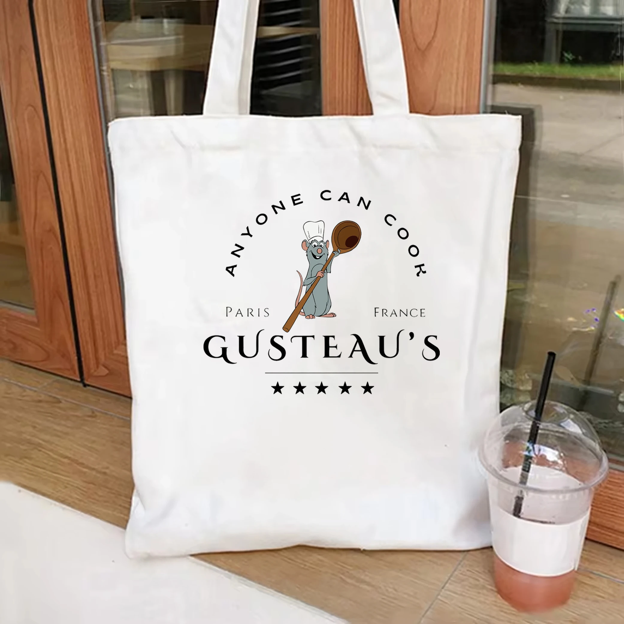 Холщовая Большая Сумка Disney Ratatouille Женская На Плечо Y2K Pixar Chef Remy