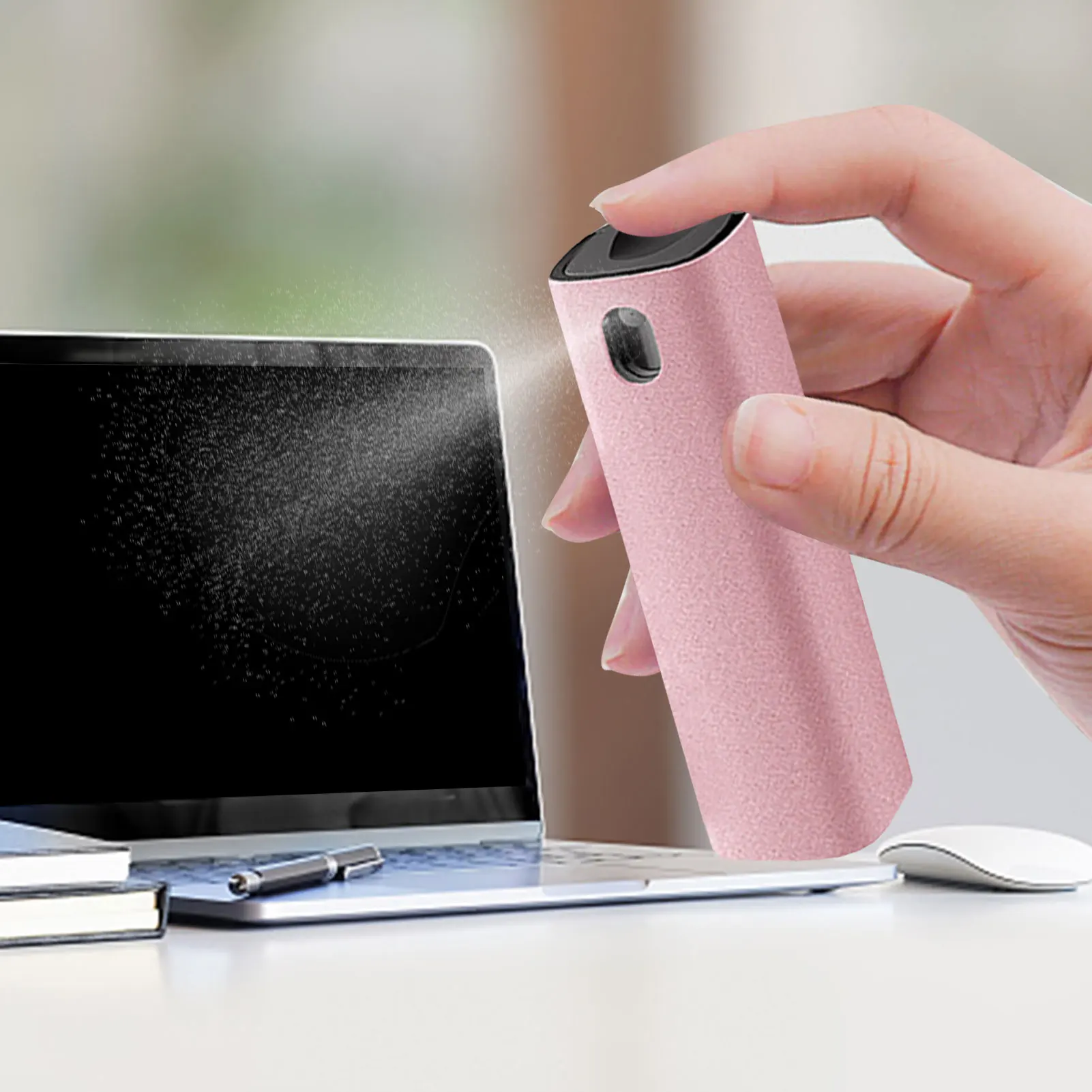 

Touchscreen Mist Cleaner 2 in 1 Phone Screen Cleaner Spray Glass Cleaner Microfiber Cloth Set Cleaning Artifact Mobile Phone