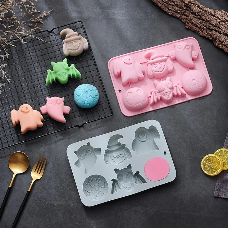 6 силиконовых форм на тему Хэллоуина силиконовые формы для выпечки шоколада