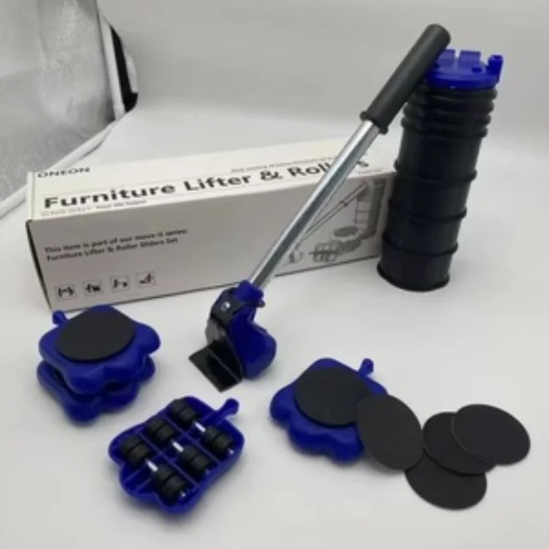 

Переносной подъемник для мебели, комплект из 5 предметов, тяжелая фурнитура, роликовый стержень, ручные инструменты для диванов и кушеток