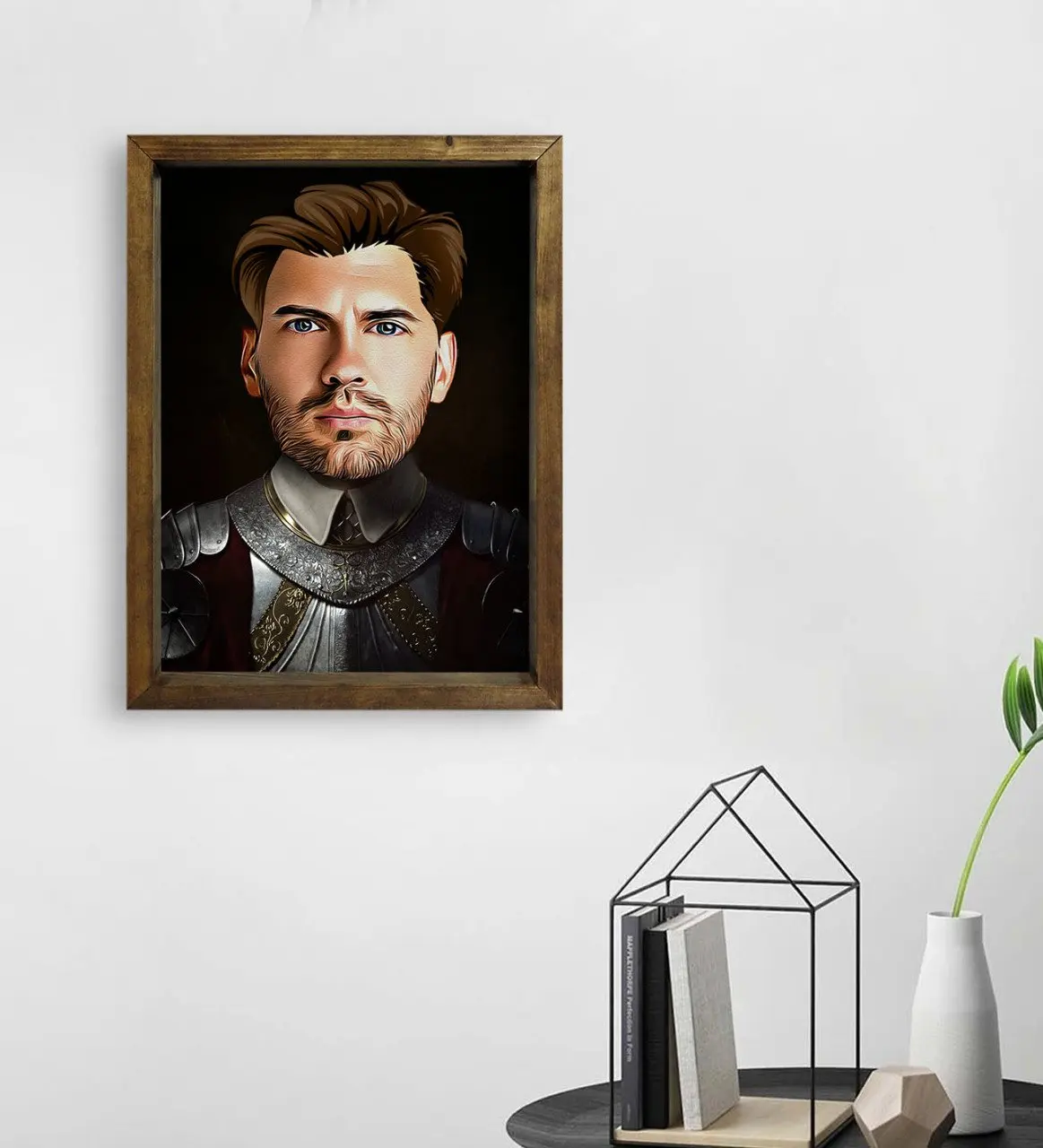 

Стол с рамой из натурального массива дерева, 45x65 см-7