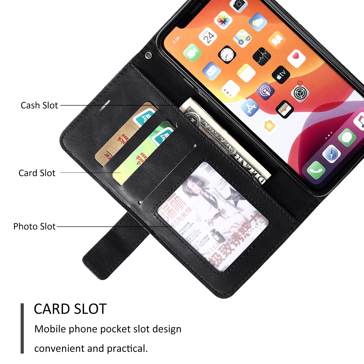 Etui Wallet Flip Stand Case For Moto E7 E6S E 2020 G8 Power Lite G9 Play G10 G30 G50 G60 G 5G Edge S One Fusion Plus Cover Funda