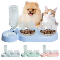 jmtnew automatic cat bowl water dispenser water storage pet dog cat food bowl food container with waterer pet waterer feeder