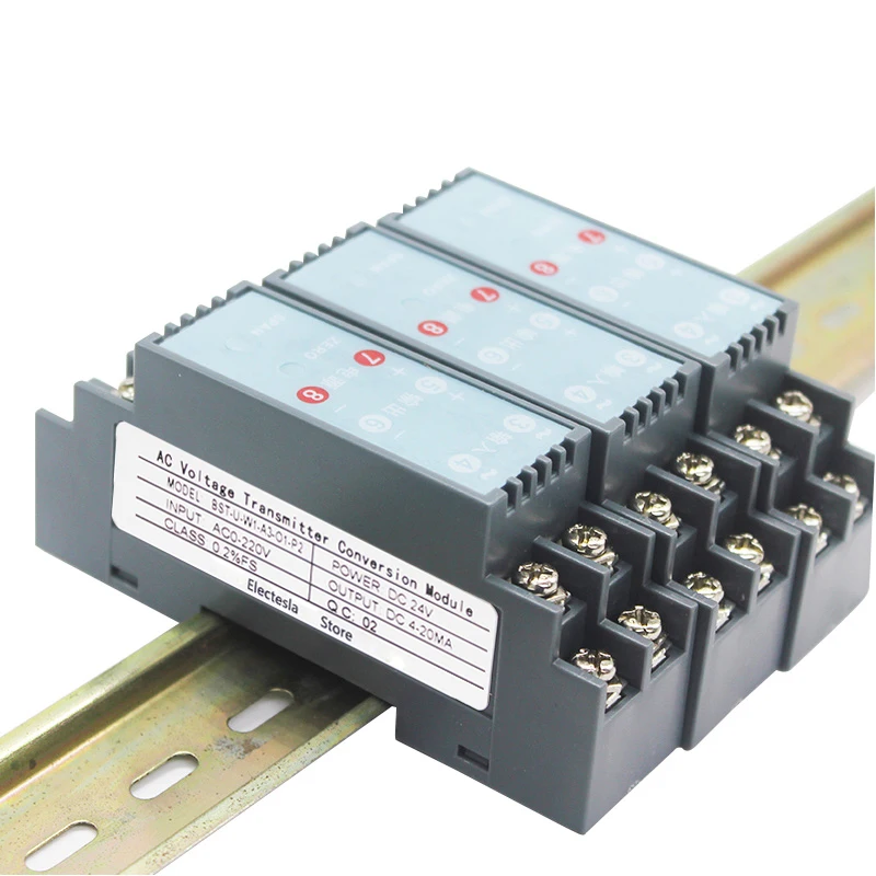 ES-BST-U AC Voltage Transmitter Sensor Transducer 5V 100V 220V 380V 1000V Input 4-20mA 0-10V Output Signal Monitoring |