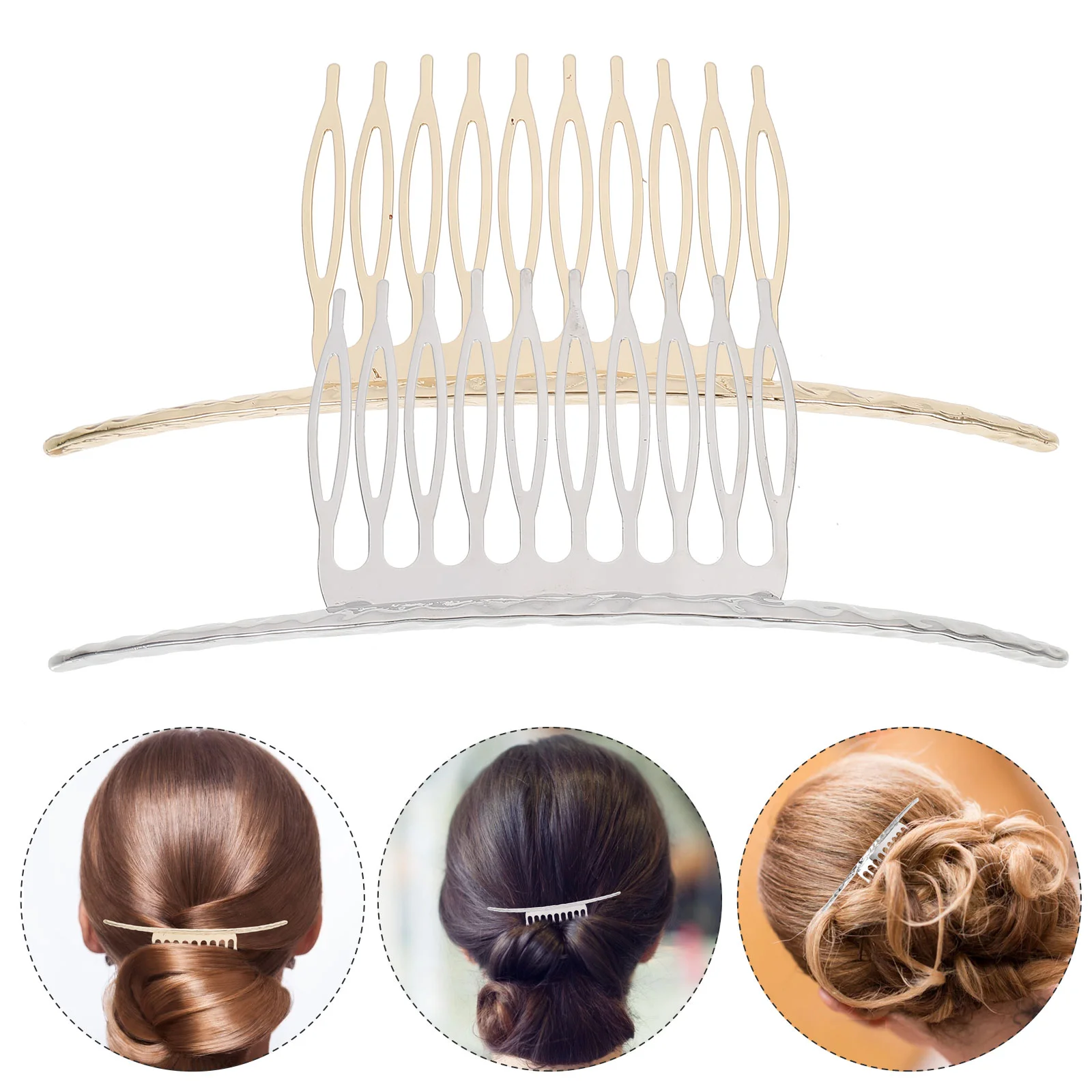 

Hair Comb Side Weddingbride Combs Accessories Women Bridal Pieces Clipponytail Hairclip Maker Bunvolume Bouffant Metal Prop