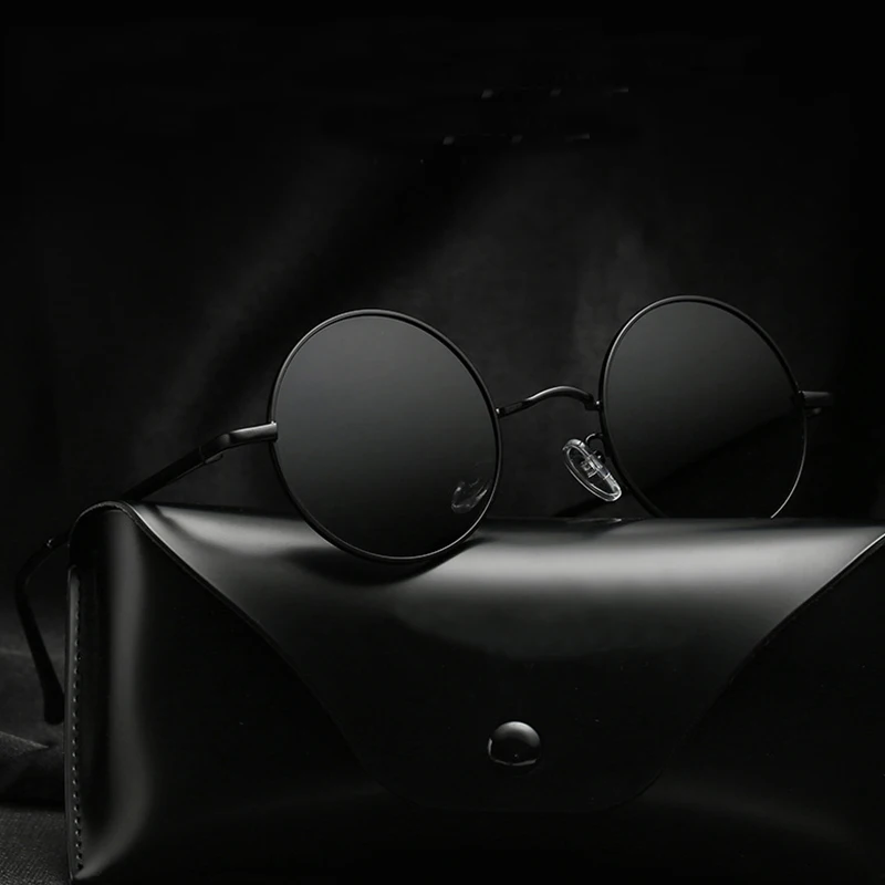 

2022 поляризованные солнцезащитные очки в круглой металлической оправе в стиле ретро для мужчин и женщин мужские брендовые дизайнерские сол...