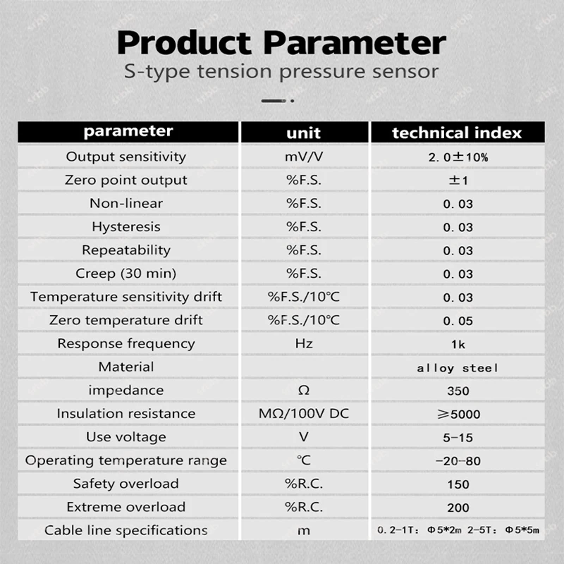 Датчик взвешивания S-типа высокой точности для измерения силы напряжения и